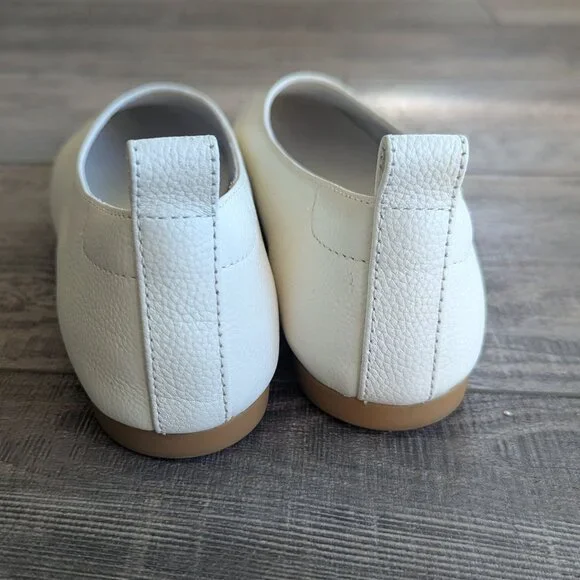 Everlane Womens 6 The Day Glove Classic Minimalist Leather Flats in Canvas White - Picture 6 of 8